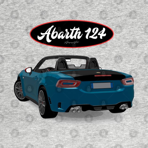 ABARTH 124 Azzurro Back by PjesusArt